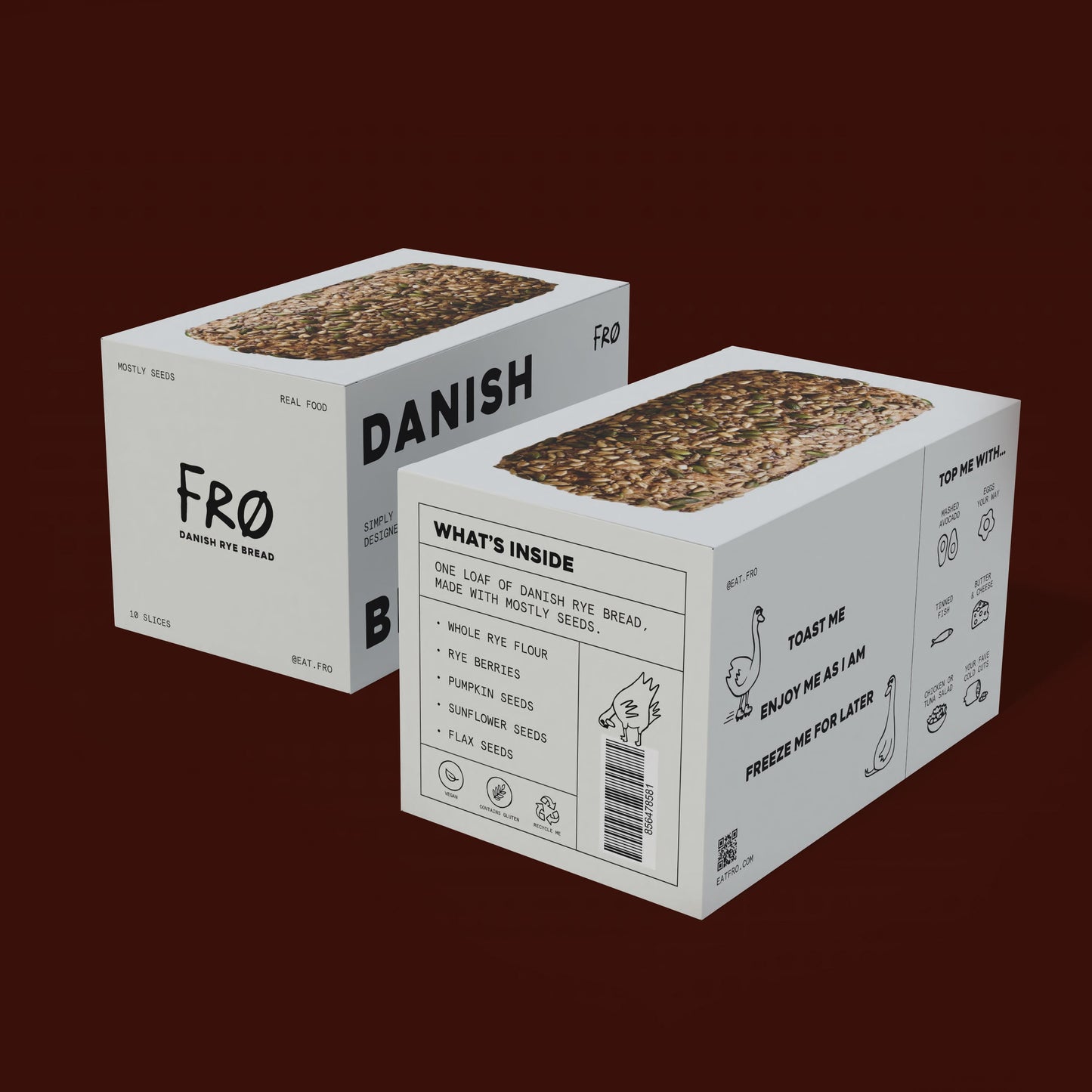 a loaf of danish rye bread