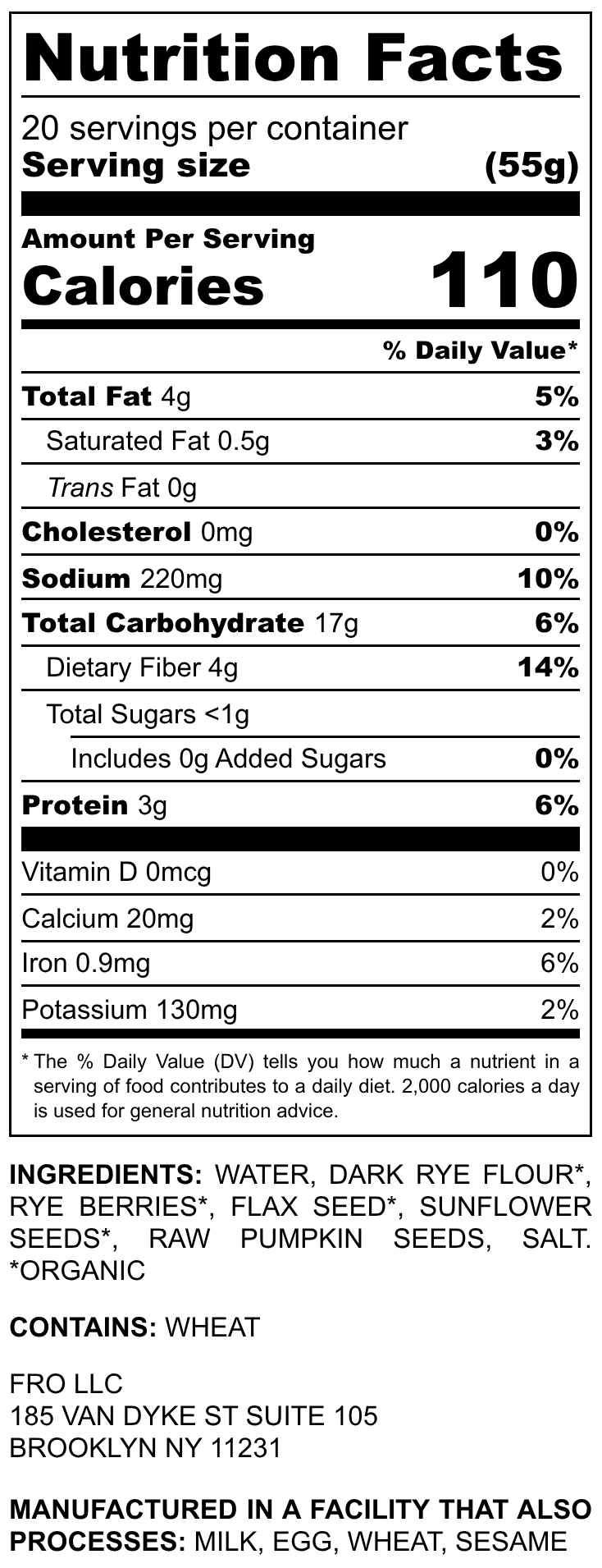 a loaf of danish rye bread